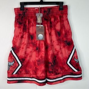 New Mitchell & Ness Red NBA Chicago Bulls 1997-98 Galaxy Swingman Shorts Size M